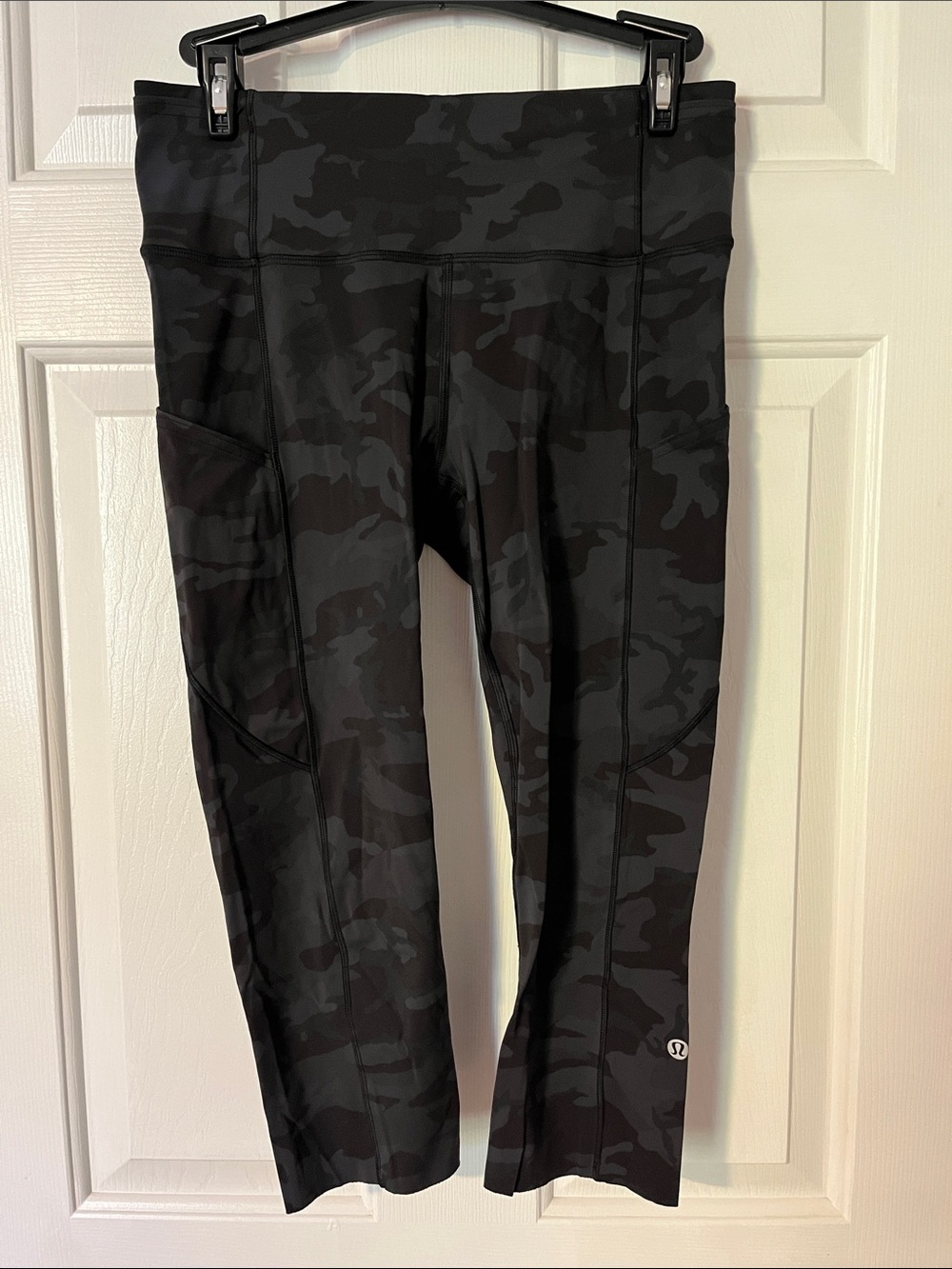 Lululemon Fast and Free Crop II 19" Heritage 365 Camo Deep Coal Multi Size 8